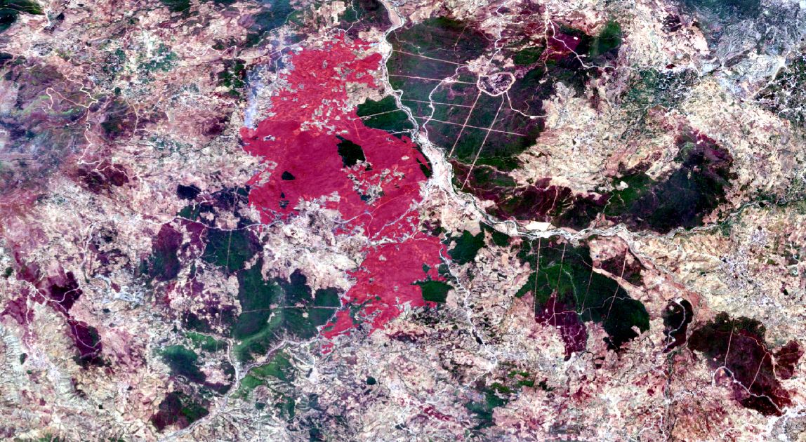 Incendie de Chefchaouen Deradra août 2025 – Analyse satellitaire et superficie brûlée
