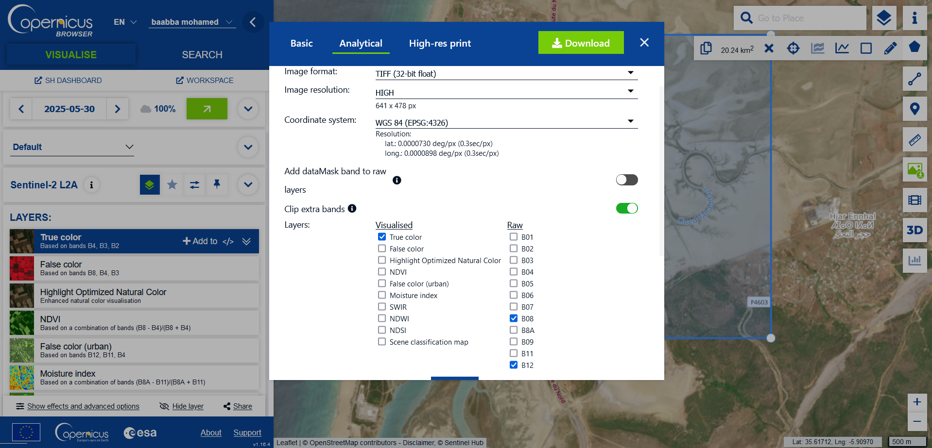 Capture du Sentinel Browser